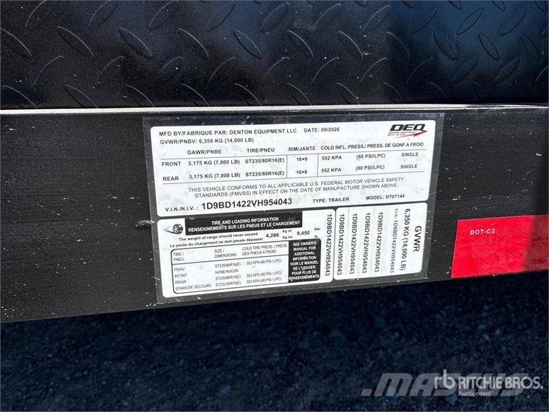 Denton 14 ft T/A Dump Utility Trailer Самоскиди