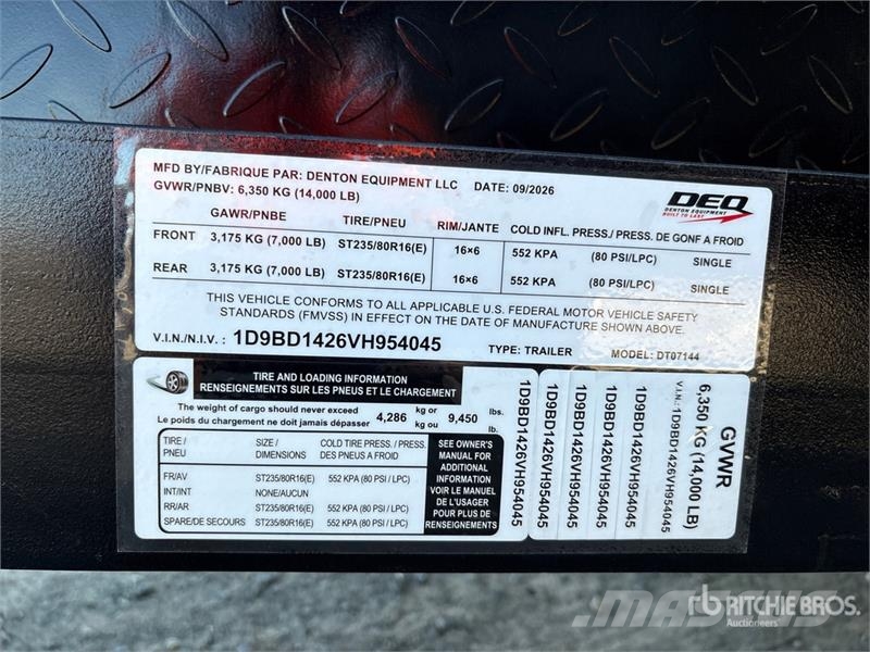  Denton 14 ft T/A Dump Utility Trailer Самоскиди