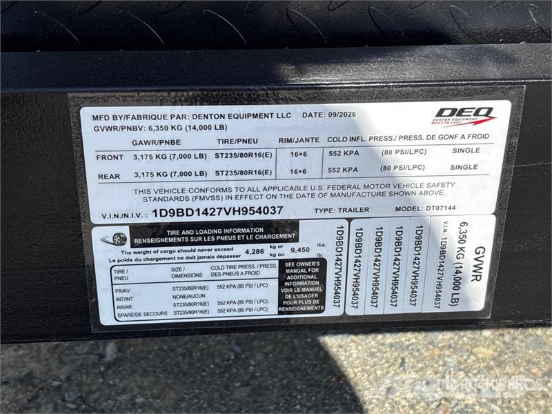 Denton 14 ft T/A Dump Utility Trailer Самоскиди