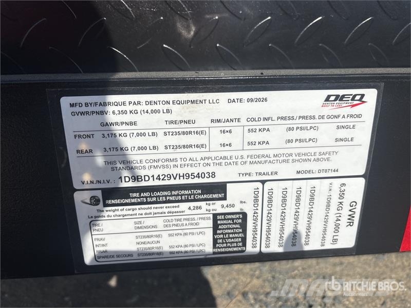 Denton 14 ft T/A Dump Utility Trailer Самоскиди