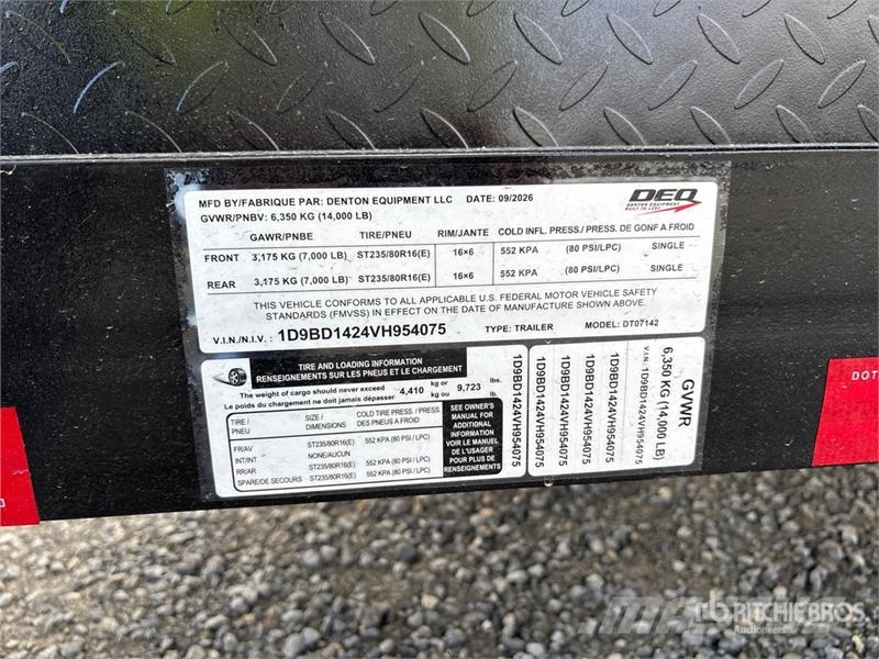 Denton DT-7142 14 ft T/A End Dump Trailer (Unused) Remorque benne