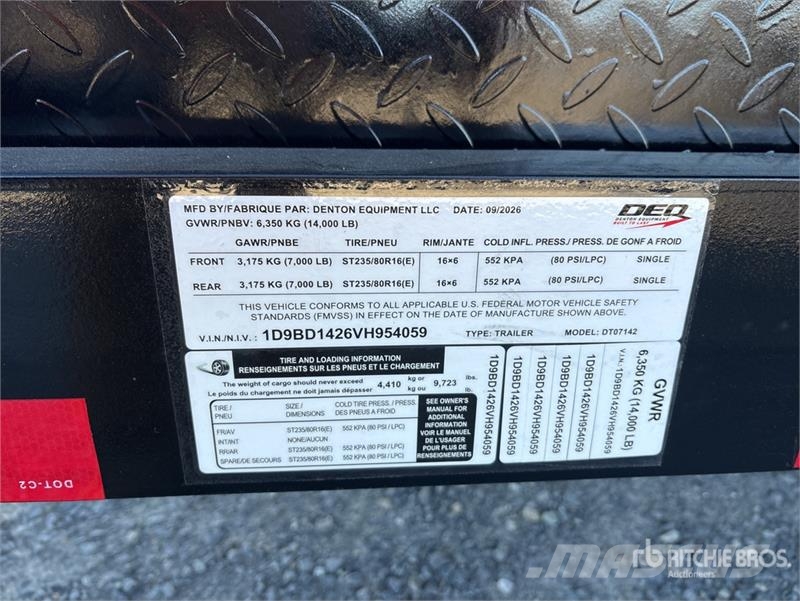 Denton DT-7142 14 ft T/A End Dump Trailer (Unused) Kiper prikolice