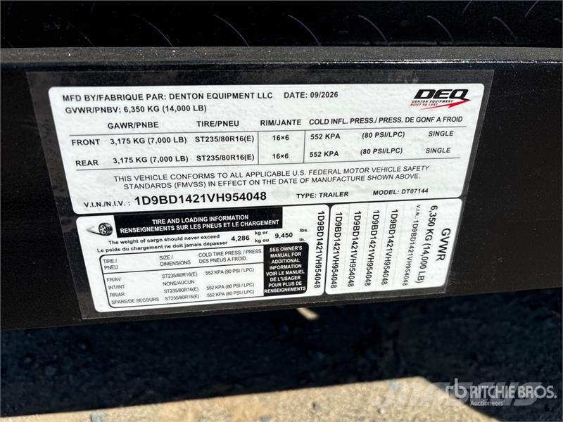  Denton DT07144 14 ft T/A Dump Utility Trailer Kiper prikolice