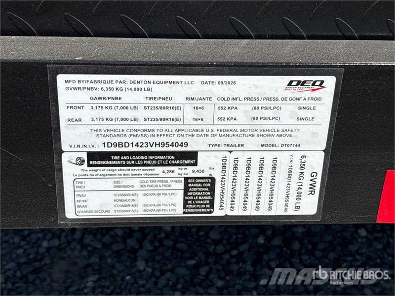 Denton DT07144 14 ft T/A Dump Utility Trailer Kiper prikolice