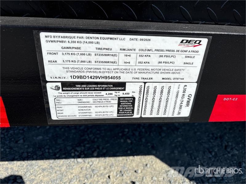  Denton DT07144 14 ft T/A Dump Utility Trailer Kiper prikolice