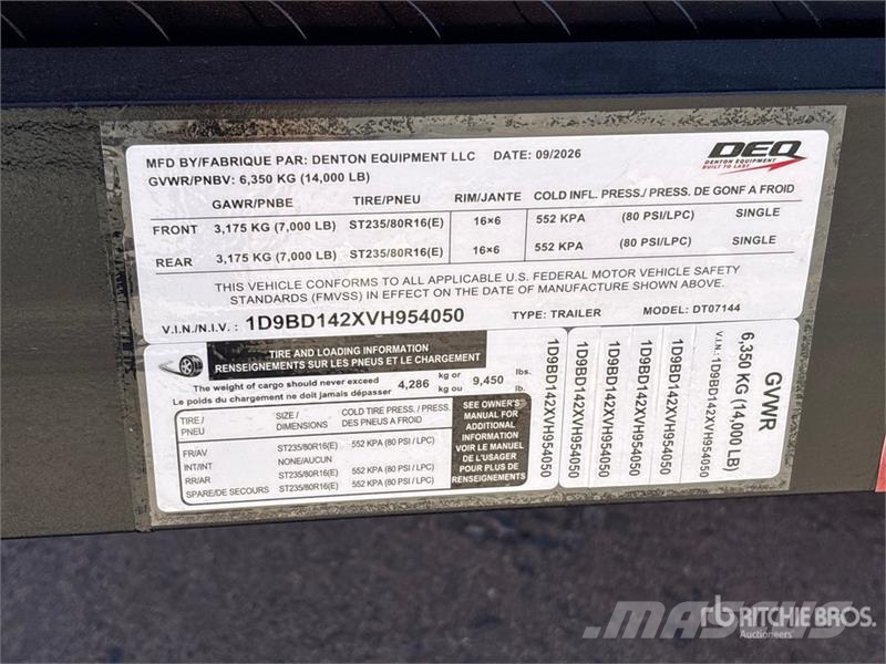 Denton DT07144 14 ft T/A Dump Utility Trailer Kiper prikolice