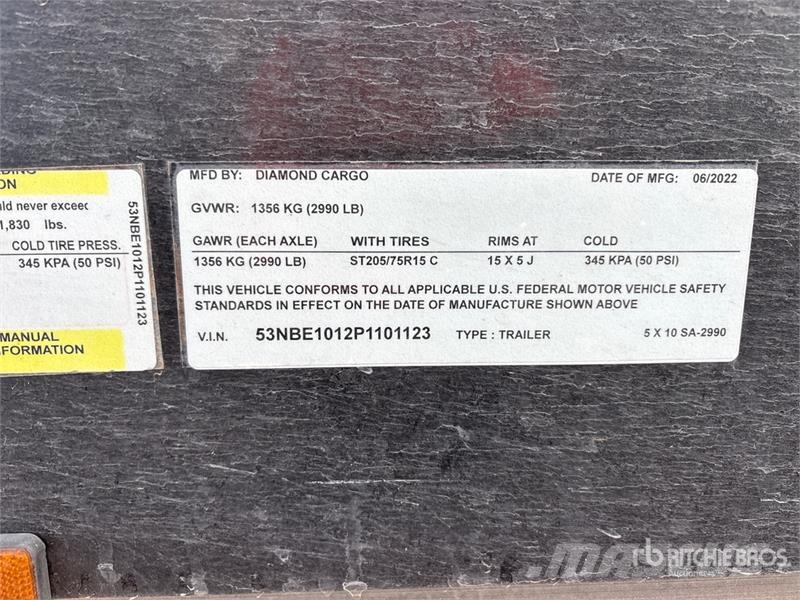 Diamond Cargo 5X10 SA-2990 10 ft S/A Enclosed Trailer Прицепы-фургоны