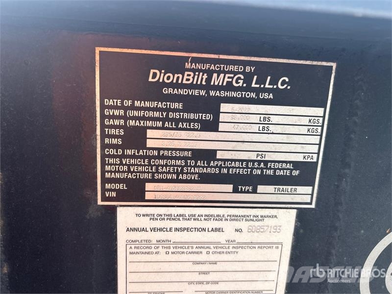 Dionbilt DBN40205SR8PNT 40 ft Quad/A Container Tra Прицепы-Контейнеровозы