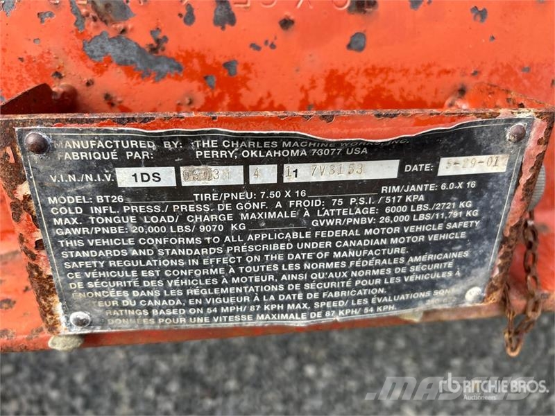 Ditch Witch 1DS 22 ft T/A Equipment Trailer Auto pārvadāšanas treileri