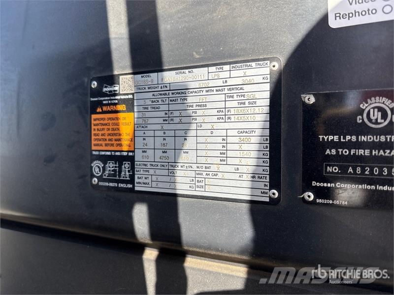 Doosan GC18S-9 3400 lb Cushion Tire Forklift Інше