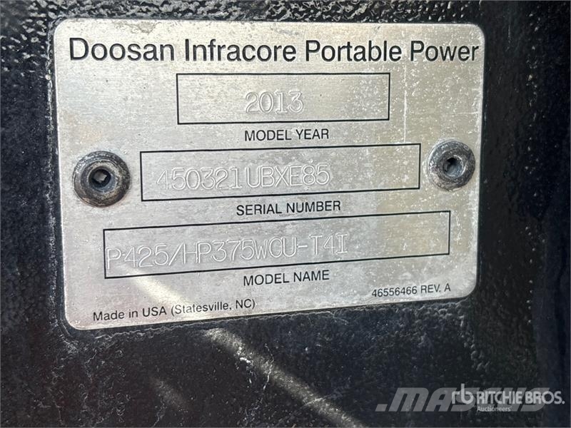 Doosan P425 HP375 Air Compressor Kompresorji