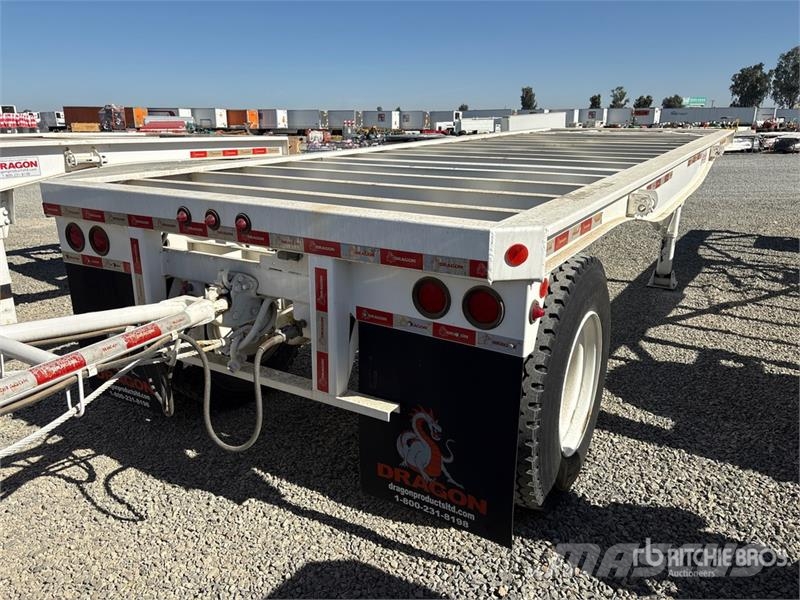 Dragon FB 24 ft T/A Flatbed Trailer Platformas/izkraušana no sāniem