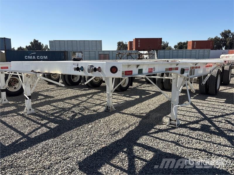 Dragon FB 24 ft T/A Flatbed Trailer Platformas/izkraušana no sāniem