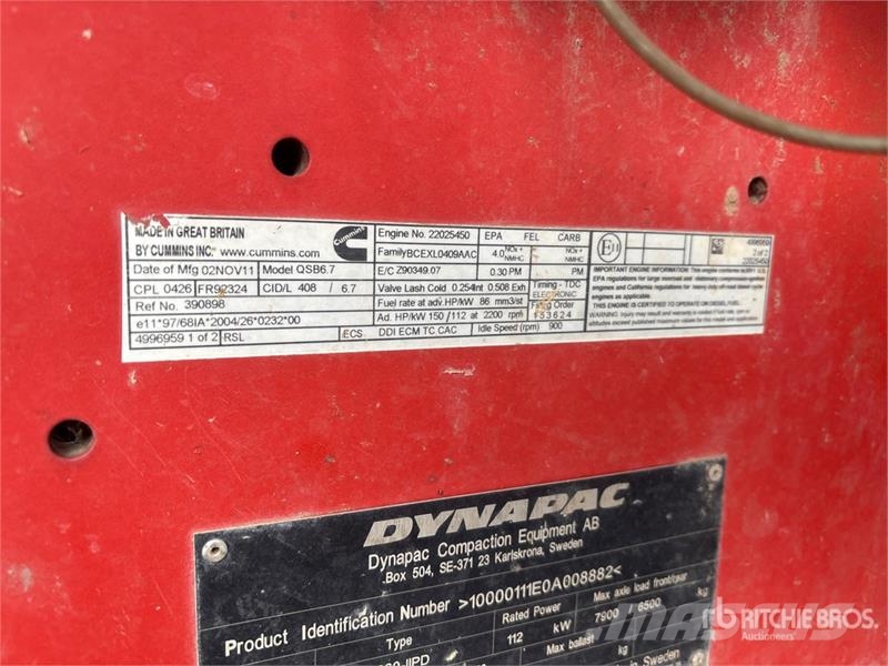 Dynapac CA260D Padfoot Drum Compactor Single drum rollers