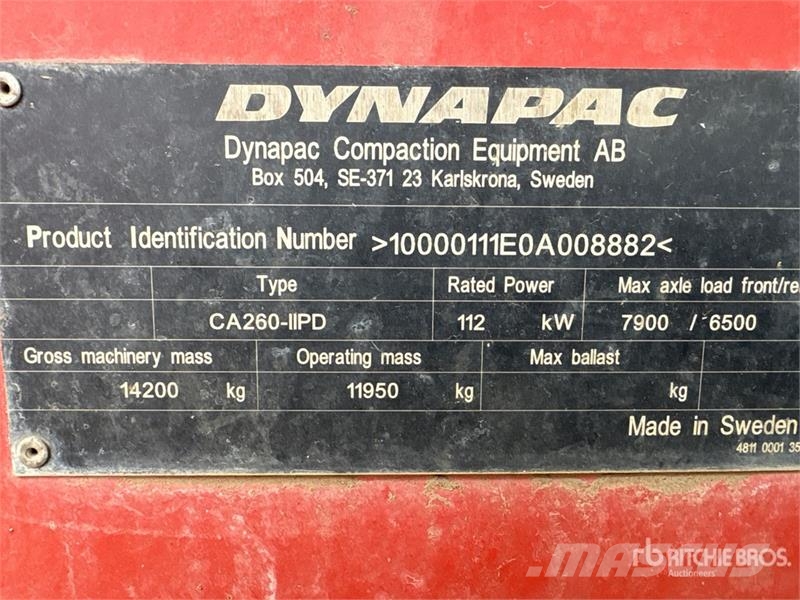 Dynapac CA260D Padfoot Drum Compactor 單輪滾壓機