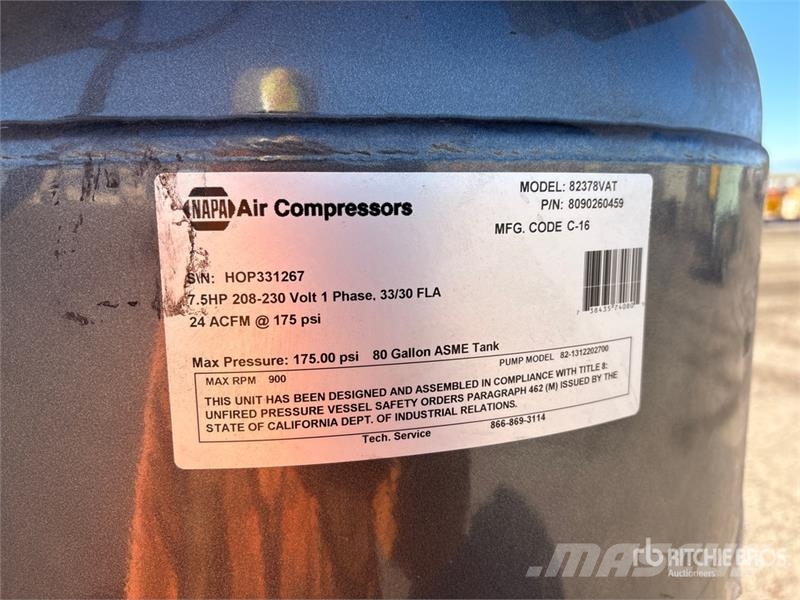  Electric 80 gal Air Compressor Compressors