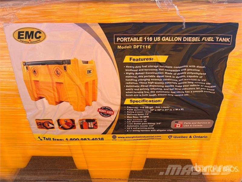 EMC DFT116 116 gal Skid Mounted Poly Fuel Tank Kütusemahutid
