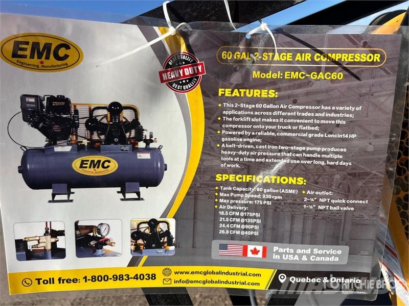 EMC GAC60 60 gal 2-Stage Air Compressor 콤푸레샤