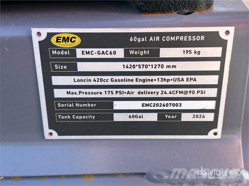 EMC GAC60 60 gal 2-Stage Air Compressor 콤푸레샤