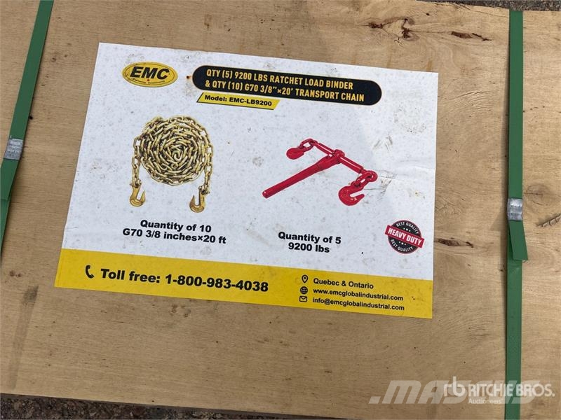 EMC LB9200 Quantity of (5) Ratchet Binders & Quantity Other components