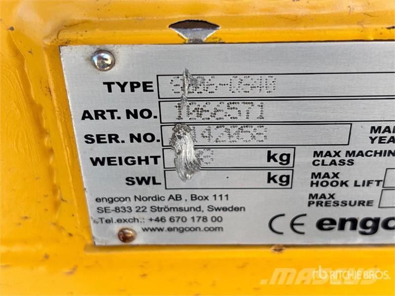 Engcon SG06-0649 20 in Q/C Hydraulic Excavator Grapple - Greifer