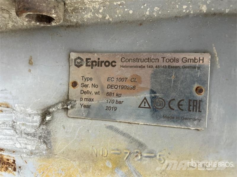 Epiroc EQ100TCL 20 in Hydraulic Breaker - Fits Cat 312E Hammer / Brecher