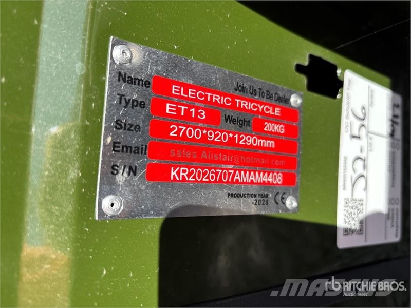 ET13-GREEN Electric Mini Trike (Unused) Avtomobili