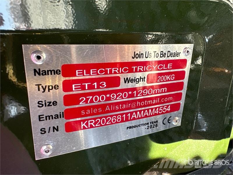 ET13-GREEN Electric Mini Trike (Unused) Avtomobili