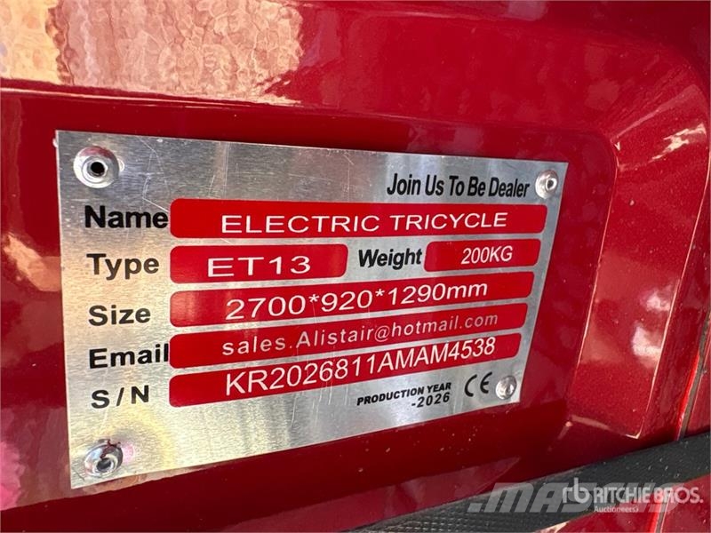 ET13-RED Electric Mini Trike (Unused) Kistehergépjárművek