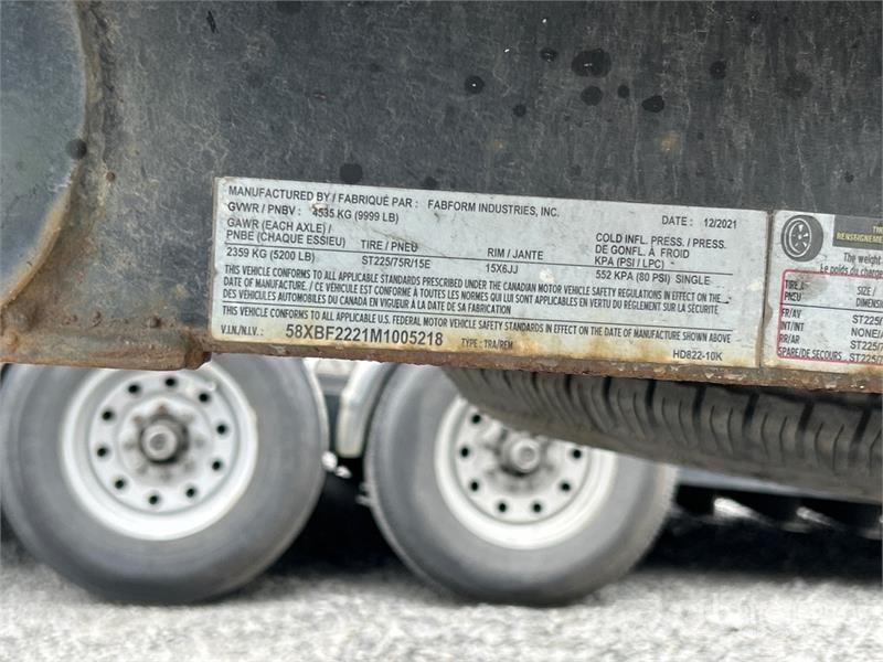 Fabform HD822-10K 24 ft T/A Flatbed Trailer Plato/keson prikolice