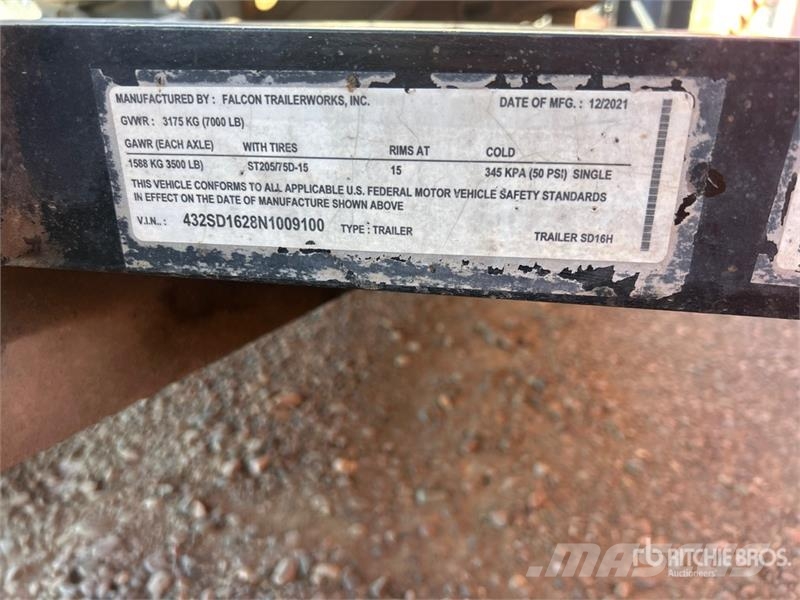 Falcon SD16H T/A Fuel Trailer Tsisternhaagised