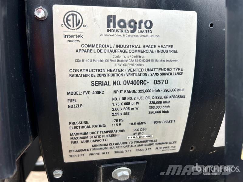 Flagro 390000 BTU Space Heater Оборудване за отопление и размразяване