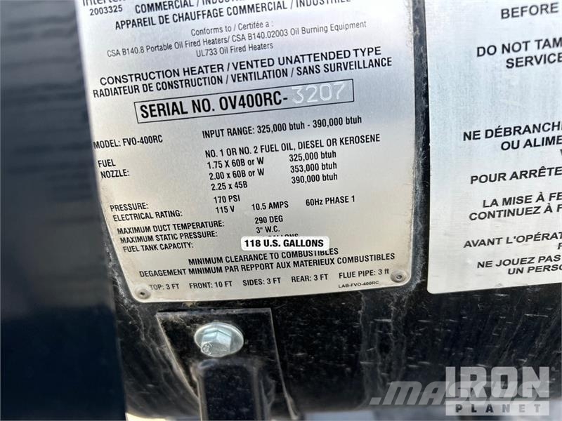 Flagro FVO-400RCBT 390000 BTU Space Heater Opvarmnings- og optøningsmaskiner
