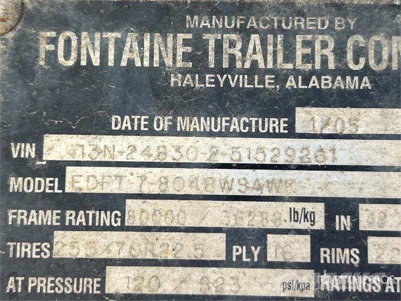 Fontaine 48 ft T/A Spread Axle Step Deck Trailer Low loaders