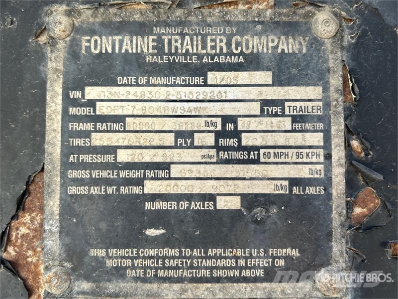Fontaine 48 ft T/A Spread Axle Step Deck Trailer Low loaders