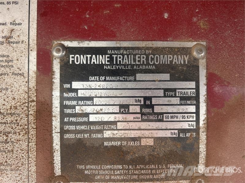 Fontaine HCICD12WSA 48 ft T/A Spread Axle Step Deck Trailer Low loaders
