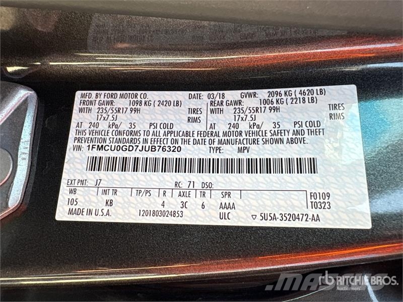Ford Escape Se 2WD SUV 자동차