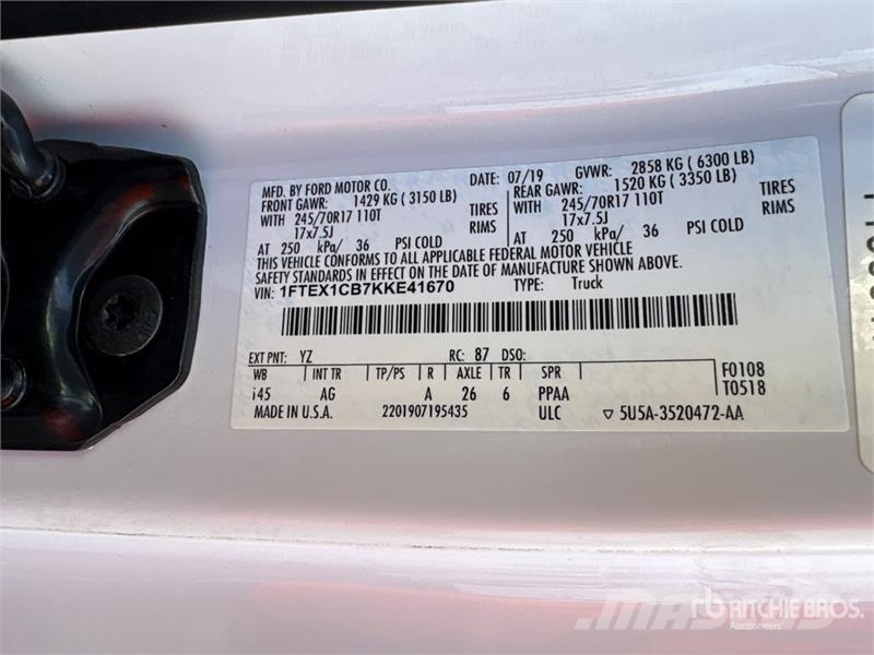 Ford F-150 XL 4x2 Extended Cab Pickup (Inoperable) Ostalo