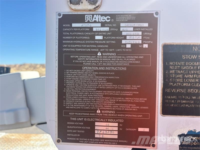 Ford F-550 Teherautóra szerelt emelők és állványok