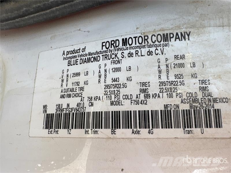 Ford F-750 Kiper tovornjaki
