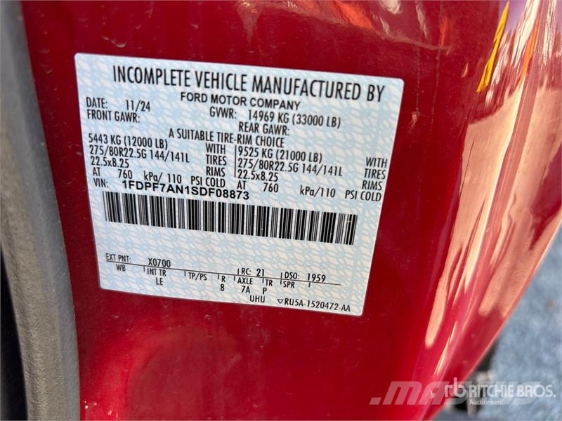 Ford F-750 4x2 Refrigerated Truck Temperature controlled trucks