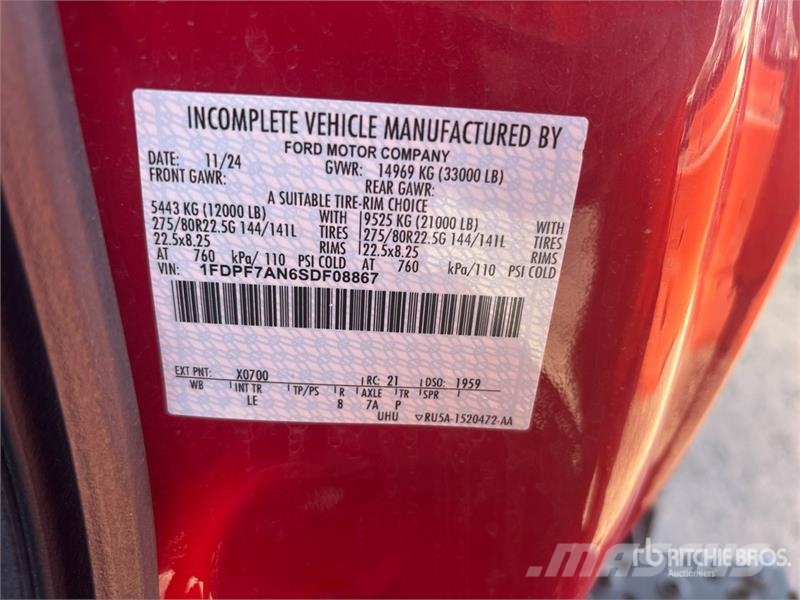 Ford F-750 4x2 Refrigerated Truck Temperature controlled trucks