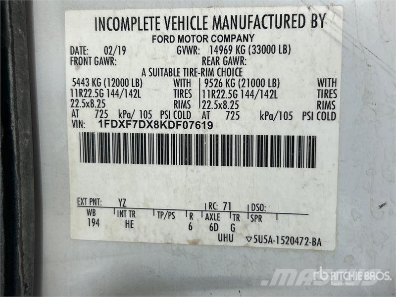 Ford F-750 4x2 Service Truck Kommunal-Sonderfahrzeuge