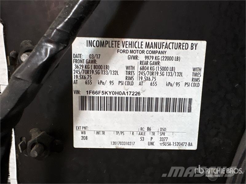 Ford F59 4x2 Step Van Varebiler