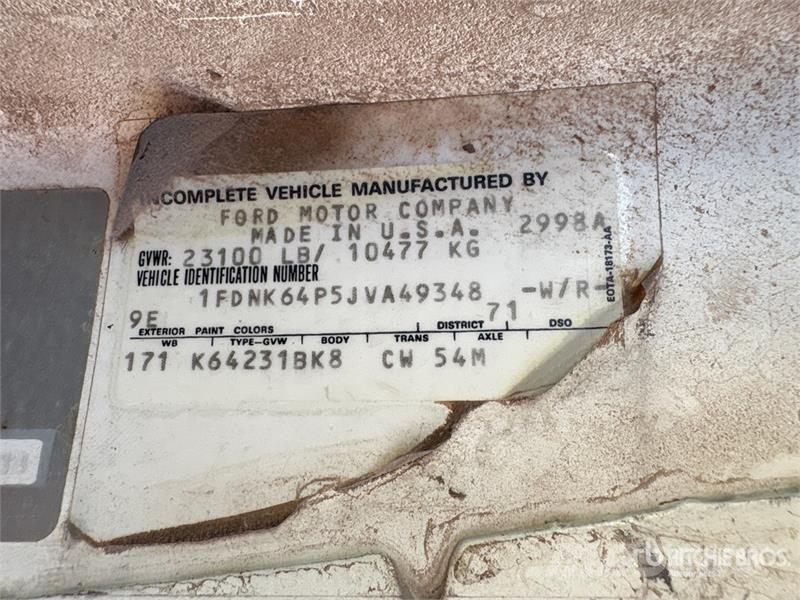 Ford F600 4x2 S/A Dump Truck (Inoperable) Kipper