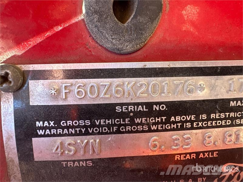 Ford F60Z6K 4x2 Fire Truck Itfaiye araçlari