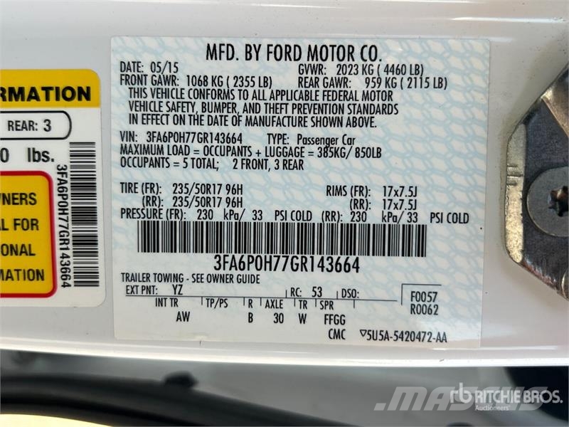 Ford Fusion SE Auto's