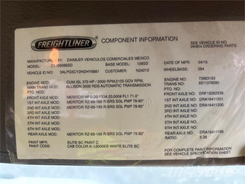 Freightliner 108SD Kamioni sa kranom