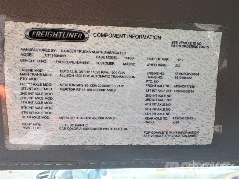 Freightliner 6x4 Mixer Truck Camiões de betão
