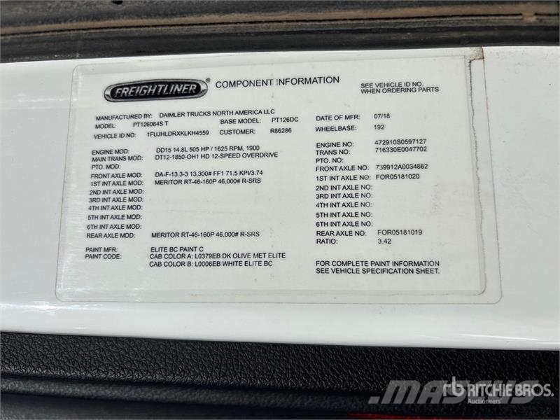 Freightliner Cascadia 126 Dragbilar